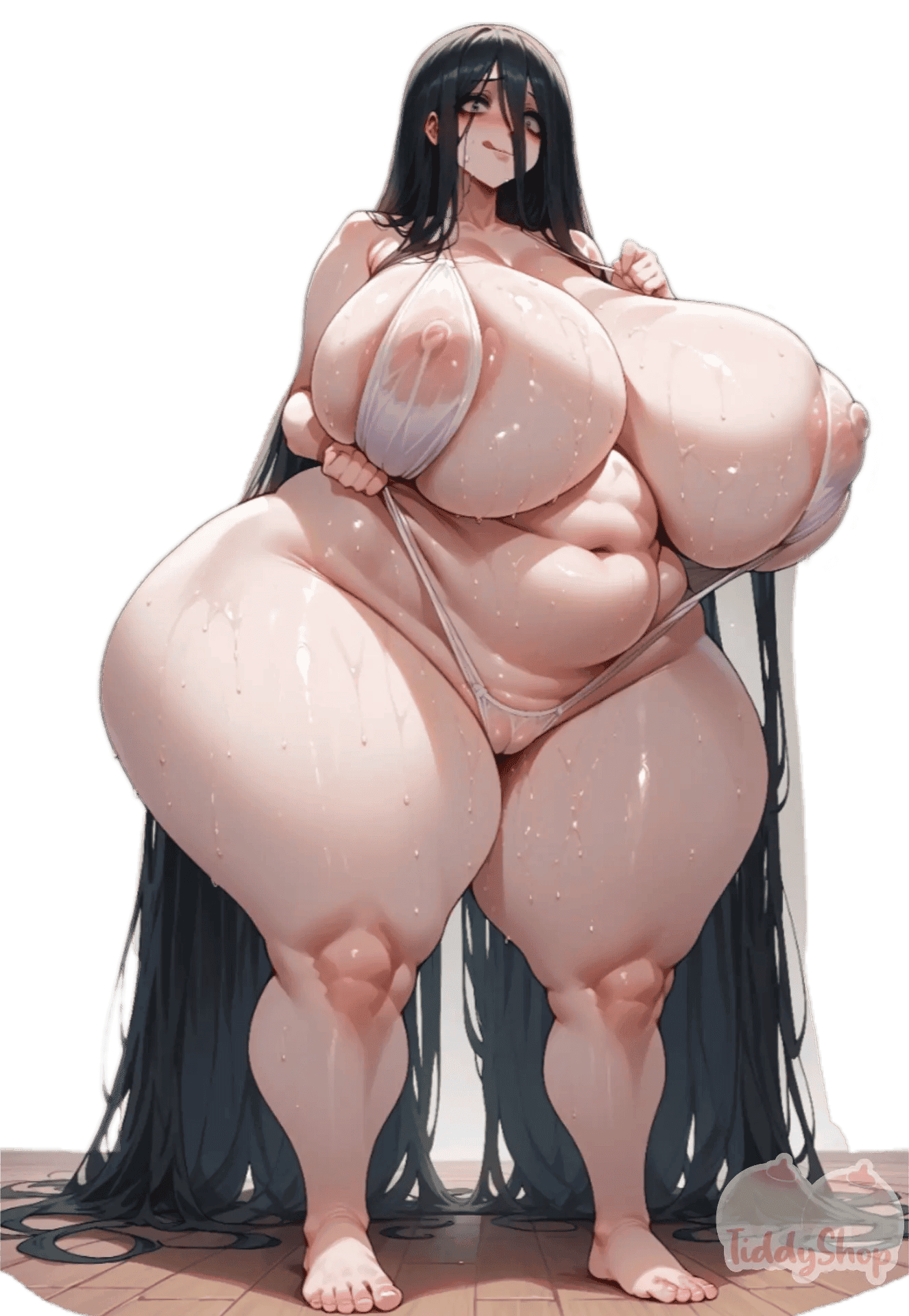 TiddyShop BBW Super Thicc Hentai Anime Stickers, Vinyl, Weatherproof, Waterproof - Huge Breasts, Huge Ass, Huge Thighs, Extremely Wide Hips" TiddyShop 2