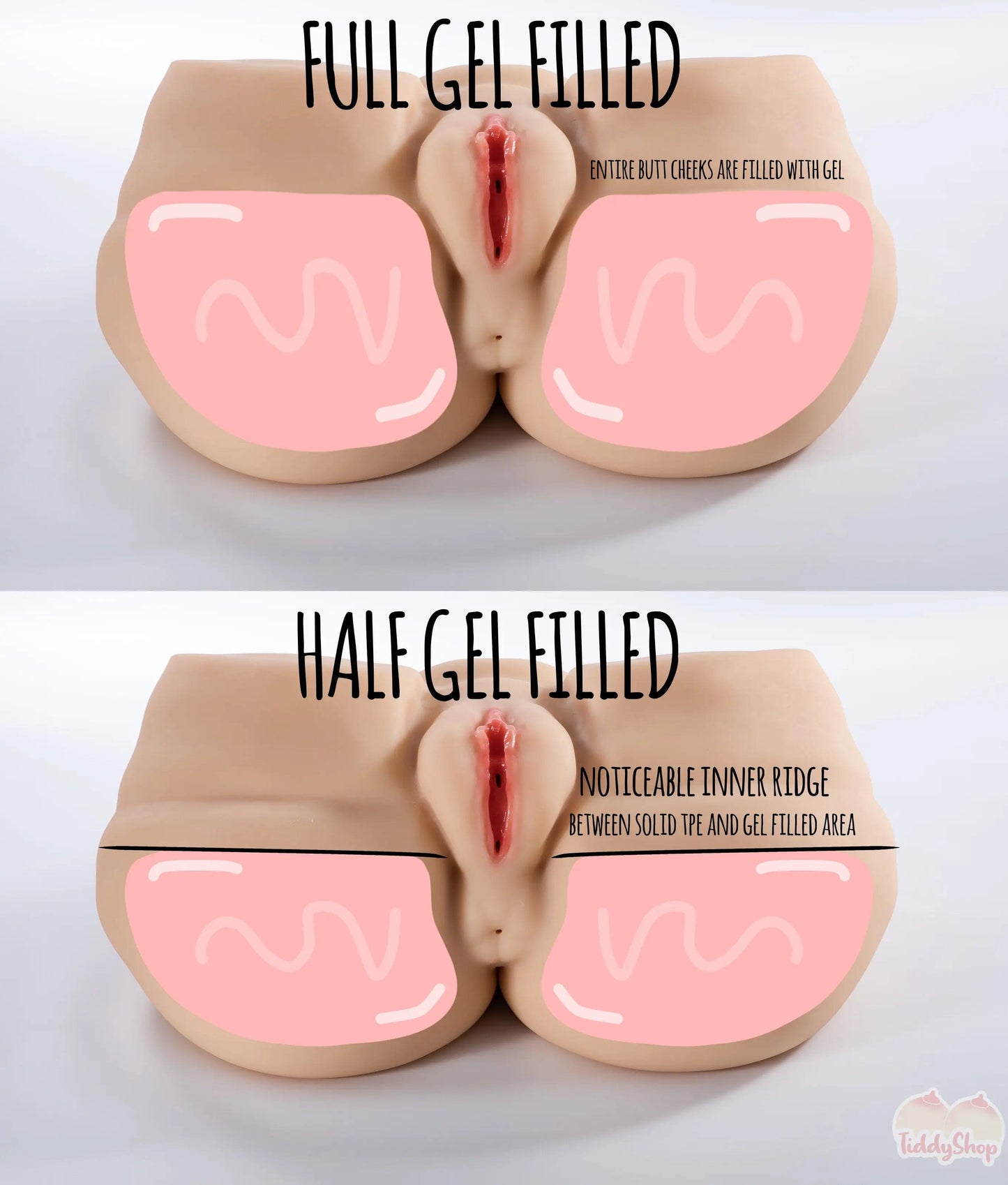 TiddyShop Heavenly Madame Squishable - JelloJiggles BBW Pear Gigantic Ass 94lb (43 kg) - Extremely Jiggly Huge Booty Giant Butt Hip Toy Onahole - TiddyDollHouse TiddyShop