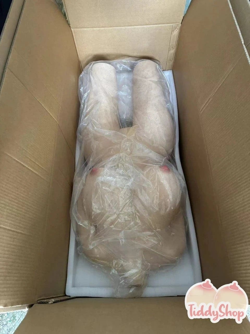 TiddyShop Thicc Gina - Fully Gel Filled Jiggly Ass & Tits Torso 108lb (49 kg) - Extremely Jiggly Onahole with Weight Reducing Foam Inside Stiffer Body Parts - Full Size Doll - TiddyDollHouse TiddyShop