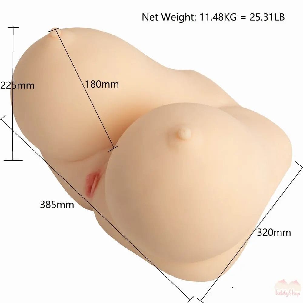 TiddyShop JelloJiggles Tiddies 25lbs / 11.5kg Big Fat Tits Onahole with Vagina and Anus - Busty Anime Sex Toy Doll - TiddyDollHouse TiddyShop