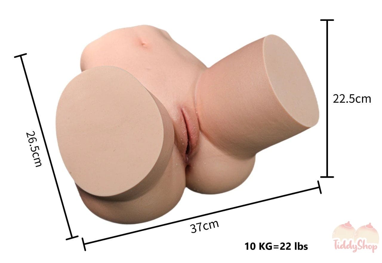 TiddyShop Jinnie's Booty 22lb/10kg - SimulaFeel® Platinum Silicone, Gel Filled, Jiggly, Ultra Realistic Ass - Tiddyshop Pantented Silicone Technology (Jenna's Little Sister) with Weight Reducing Foam - TiddyDollHouse TiddyShop