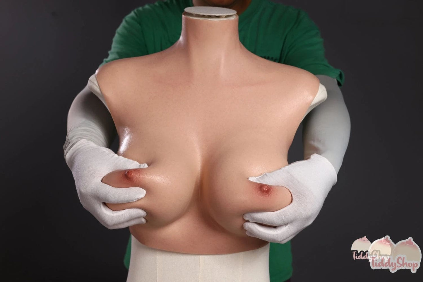 TiddyShop Beata - SimulaFeel® Tits 6.83 lb / 3.1Kg 100% Platinum Silicone Tiddies, Gel Filled, Extremely Realistic Feeling Wearable Boobs, Real 3D Skin Texture, Made with TiddyShop's New Patented Silicone Technology - TiddyDollHouse TiddyShop