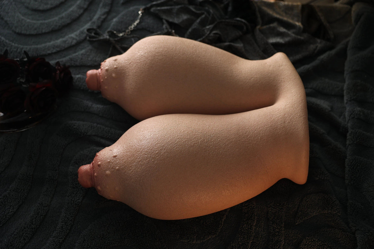 TiddyShop E - SimulaFeel® Tits 60.41 lb / 27.4Kg 100% Platinum Silicone Tiddies, Gel Filled, Nipple-fucking, Extremely Realistic Feeling Big Jiggly Boobs, Real 3D Skin Texture, Made with TiddyShop's New Patented Silicone Technology - TiddyDollHouse TiddyShop