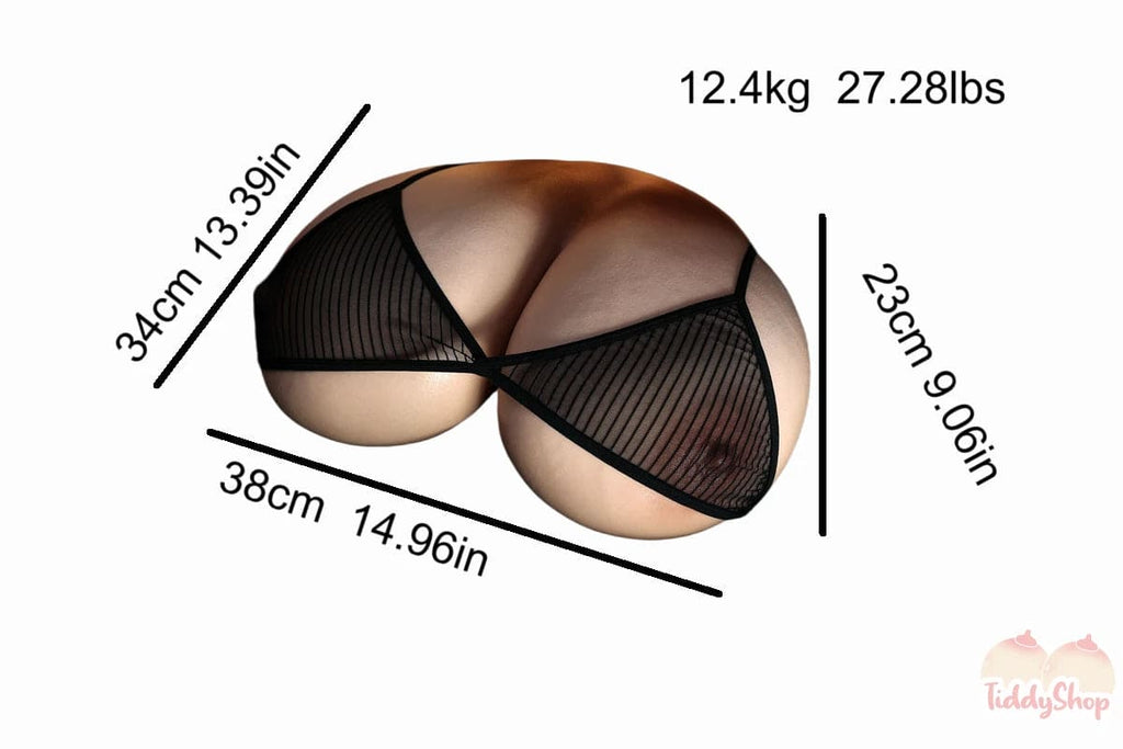 TiddyShop Linda - SimulaFeel® Tits 27.28 lb / 12.4Kg 100% Platinum Silicone Tiddies, Gel Filled, Extremely Realistic Feeling Big Jiggly Boobs, Real 3D Skin Texture, Made with TiddyShop's New Patented Silicone Technology - TiddyDollHouse TiddyShop