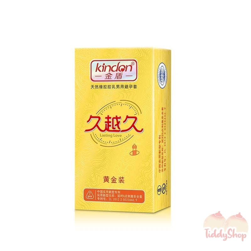 TiddyShop New kindon Golden Shield Jiuyuejiu Hotel Supplies Supermarket Family Planning Supplies Extended Condoms 7 Condoms TiddyShop