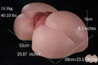 TiddyShop Prone Bone Booty Toy 40lb / 19kg - SimulaFeel® Platinum Silicone, Gel Filled, Jiggly, Pillow Soft Ultra Realistic Ass & Thighs with Hentai Style Puffy Donut Anus and Hyper Puffy Pussy - Tiddyshop Pantented Silicone Technology - TiddyDollHouse TiddyShop