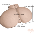 TiddyShop Madame Booty 94lb / 43 kg - SimulaFeel® Platinum Silicone, Gel Filled, Jiggly, Ultra Realistic Ass - Tiddyshop Pantented Silicone Technology (Heavenly Madame Twins) - Huge BBW SSBBW Hip Fat Butt Toy Doll Onahole - TiddyDollHouse TiddyShop
