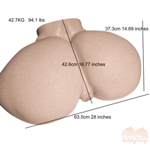 TiddyShop Madame Booty 94lb / 43 kg - SimulaFeel® Platinum Silicone, Gel Filled, Jiggly, Ultra Realistic Ass - Tiddyshop Pantented Silicone Technology (Heavenly Madame Twins) - Huge BBW SSBBW Hip Fat Butt Toy Doll Onahole - TiddyDollHouse TiddyShop