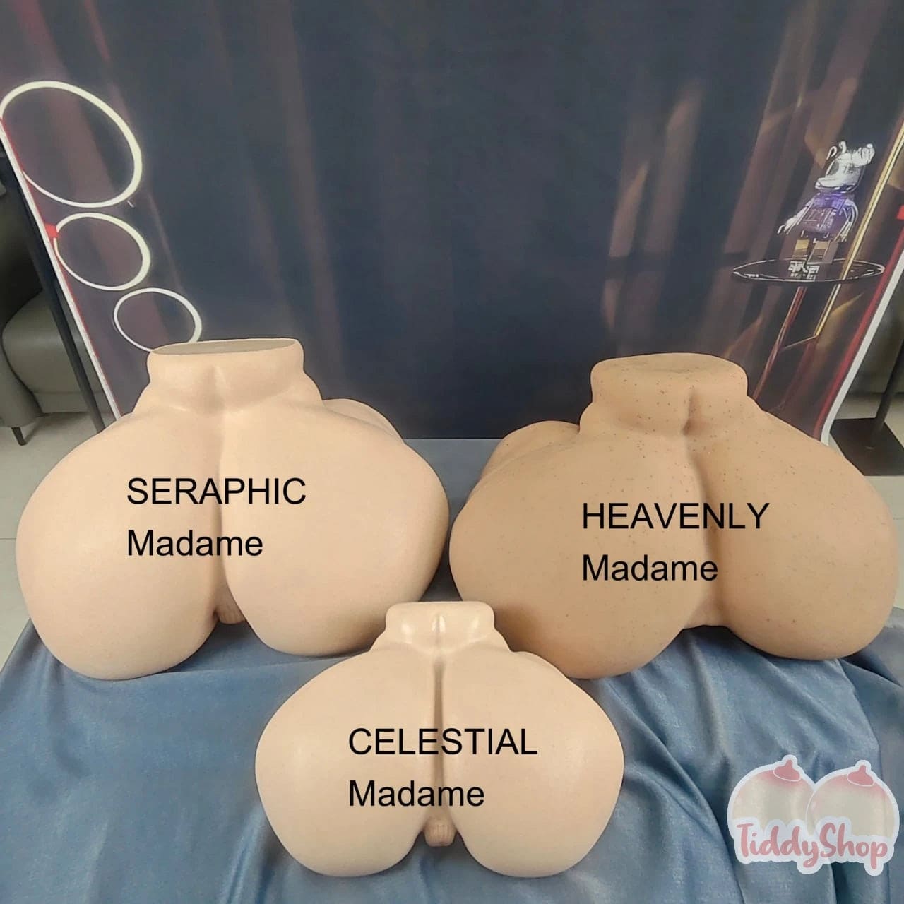 TiddyShop SERAPHIC Madame Booty 94lb / 43kg - 28in Wide Ass- SimulaFeel® Platinum Silicone Patented Tech, Gel Filled, Jiggly, Ultra Realistic Ass - (Heavenly Madame's Older Sis) - Huge Hip Toy, BBW Fat Butt, SSBBW Torso Sex Doll, Anime Onahole - TiddyDollHouse TiddyShop