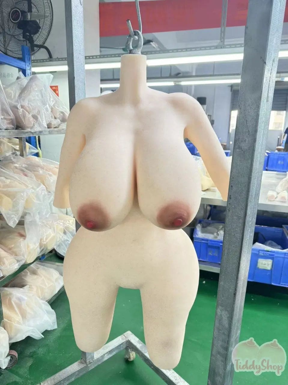 TiddyShop Thicc Gina - Fully Gel Filled Jiggly Ass & Tits Torso 108lb (49 kg) - Extremely Jiggly Onahole with Weight Reducing Foam Inside Stiffer Body Parts - Full Size Doll - TiddyDollHouse TiddyShop