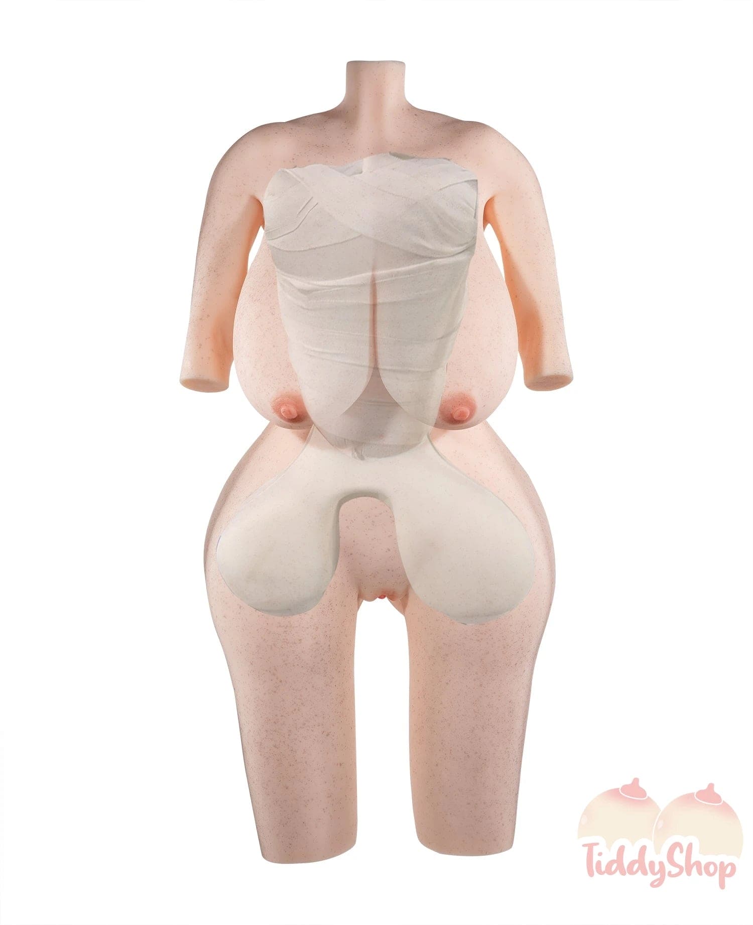 TiddyShop Thicc Gina - Fully Gel Filled Jiggly Ass & Tits Torso 108lb (49 kg) - Extremely Jiggly Onahole with Weight Reducing Foam Inside Stiffer Body Parts - Full Size Doll - TiddyDollHouse TiddyShop