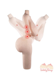 TiddyShop Thicc Gina - Fully Gel Filled Jiggly Ass & Tits Torso 108lb (49 kg) - Extremely Jiggly Onahole with Weight Reducing Foam Inside Stiffer Body Parts - Full Size Doll - TiddyDollHouse TiddyShop