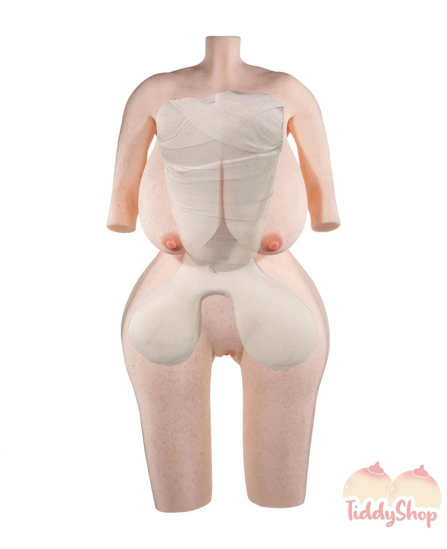 TiddyShop Thicc Gina - Fully Gel Filled Jiggly Ass & Tits Torso 108lb (49 kg) - Extremely Jiggly Onahole with Weight Reducing Foam Inside Stiffer Body Parts - Full Size Doll - TiddyDollHouse TiddyShop