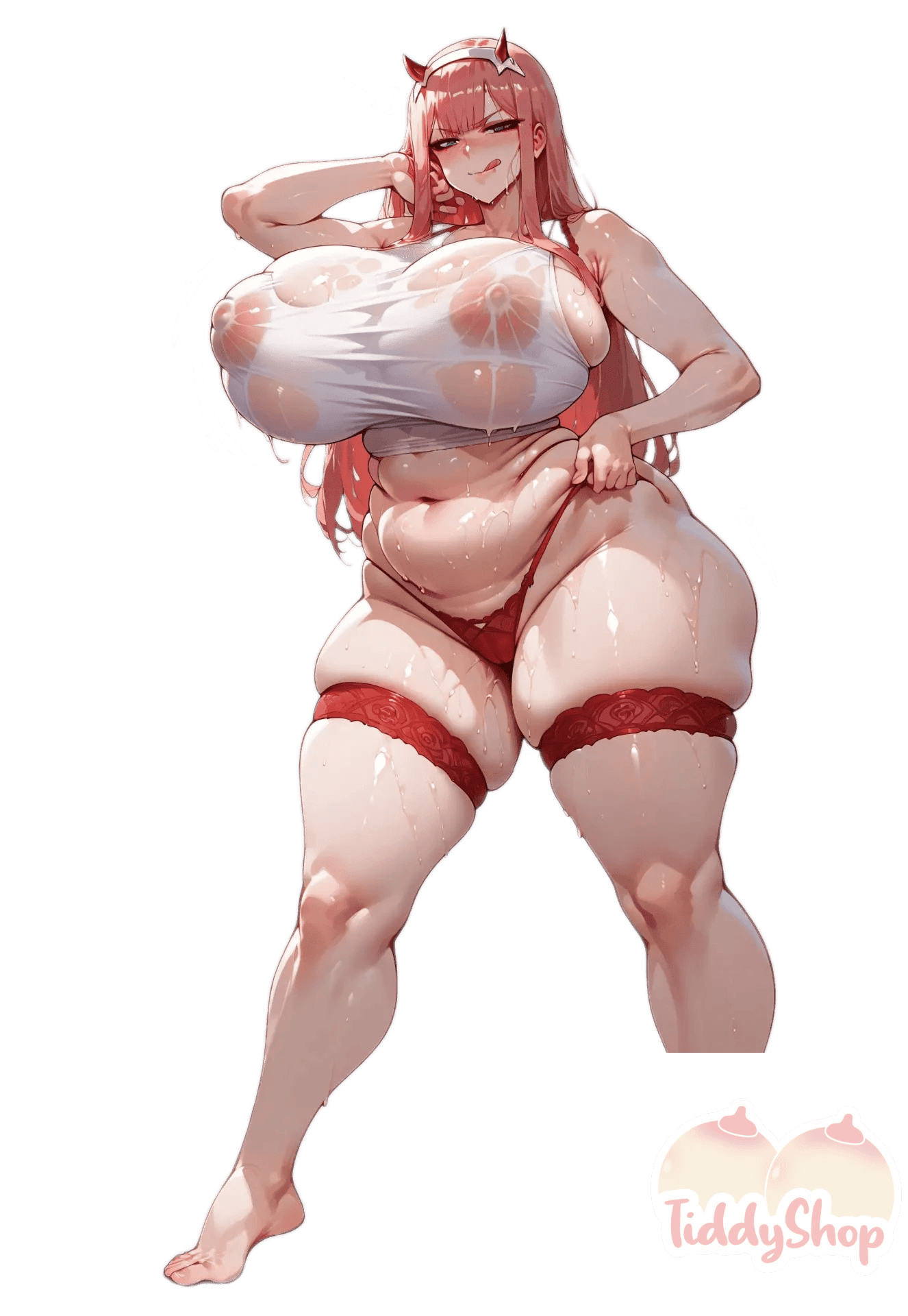 TiddyShop BBW Super Thicc Hentai Anime Stickers, Vinyl, Weatherproof, Waterproof - Huge Breasts, Huge Ass, Huge Thighs, Extremely Wide Hips" TiddyShop 10